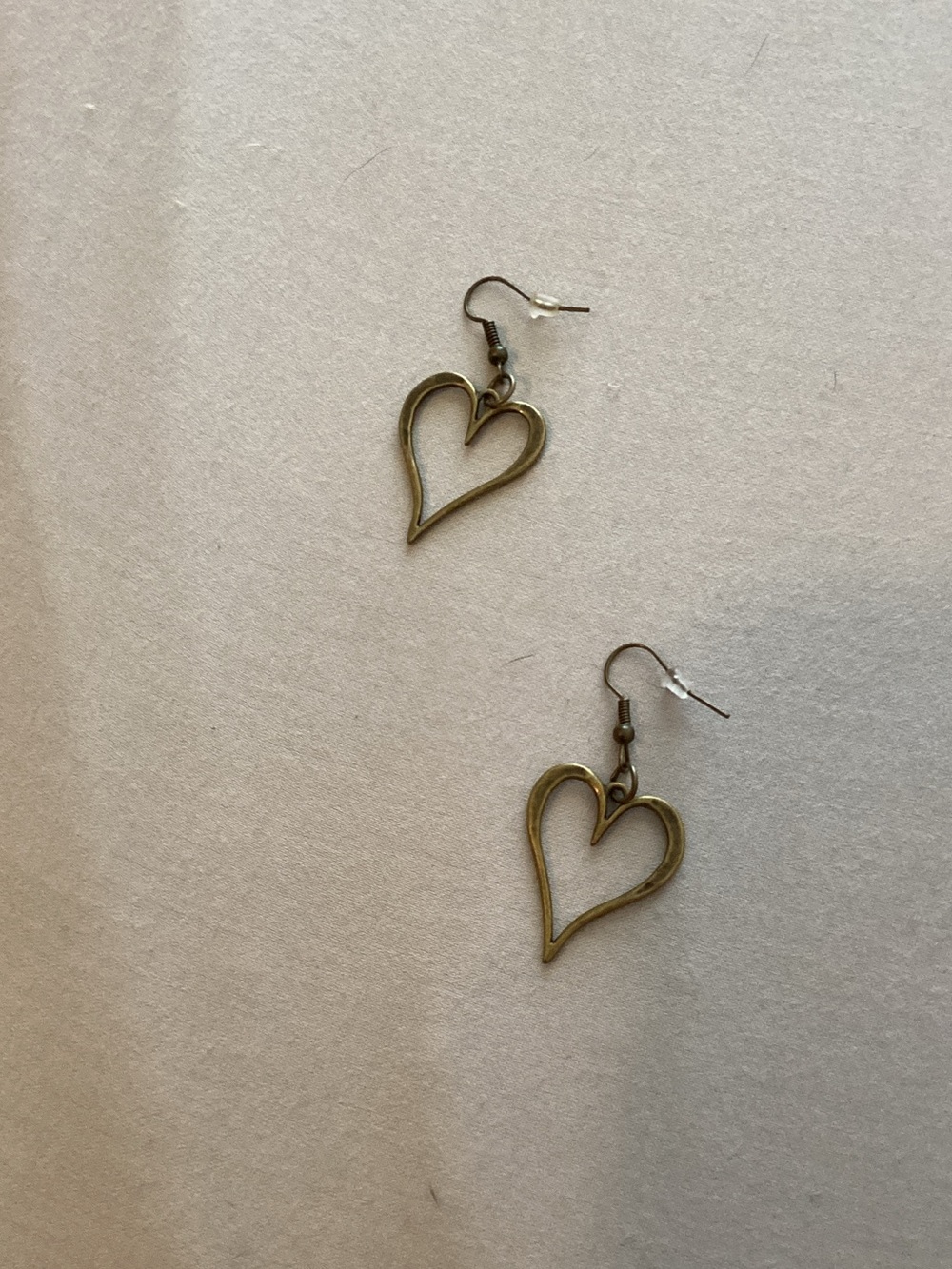 paparazzi Antique Gold Open Heart Dangle Earrings